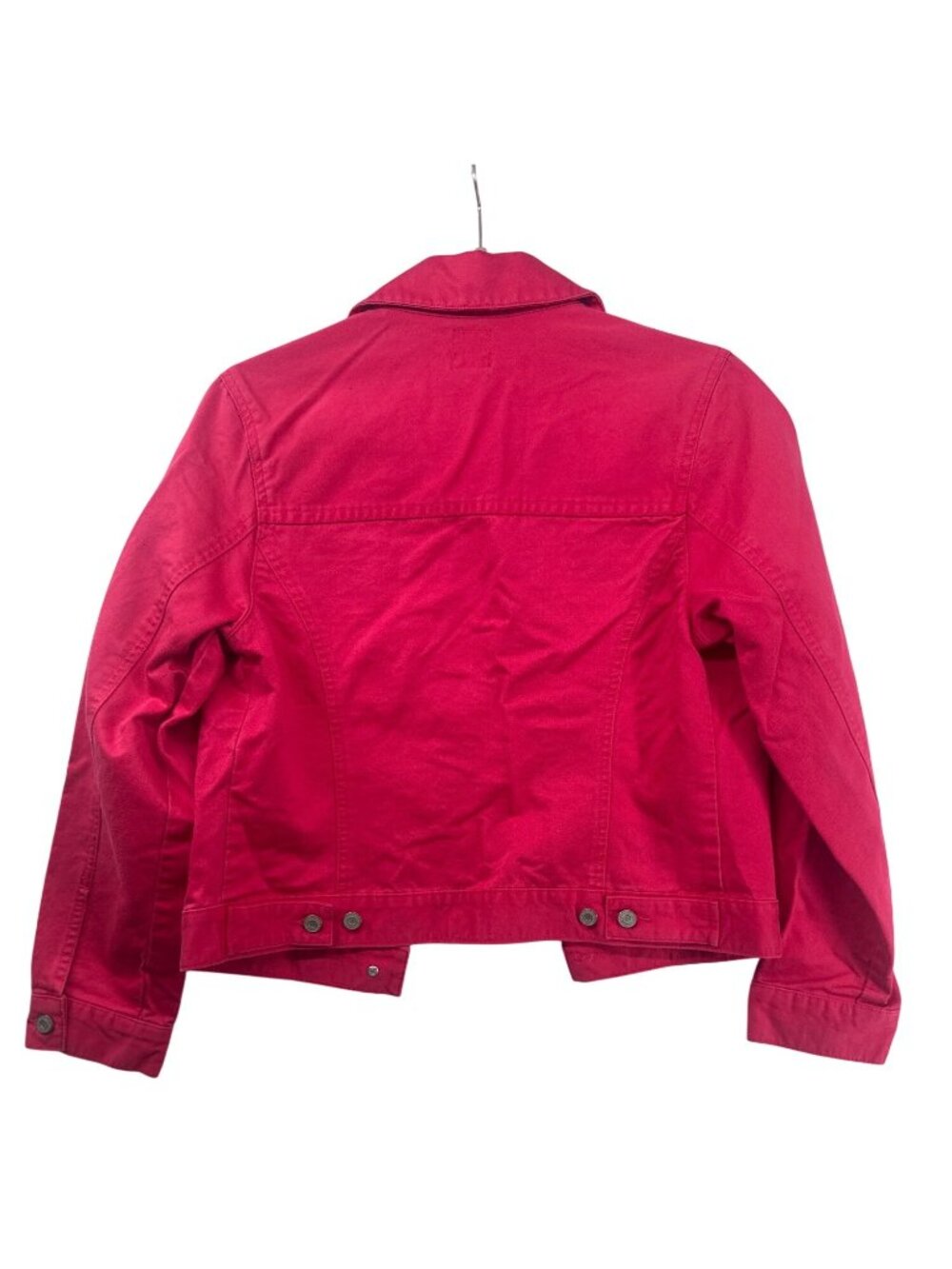 Vintage GAP Womens Jacket Sz S Pink Denim Y2K Trucker Streetwear Retro Pockets - Picture 2 of 15